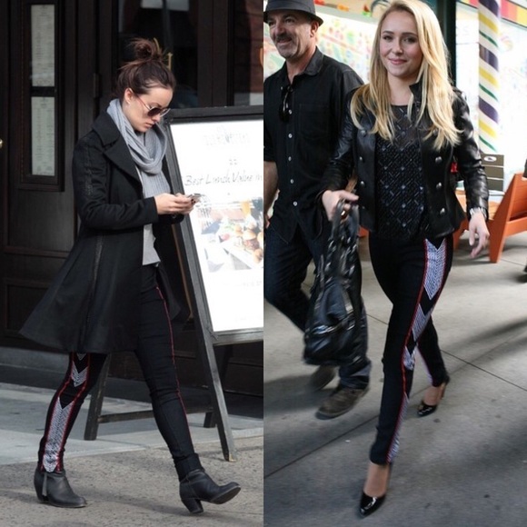 Rag&Bone Raja Black Red White Boho Celebrity Blogger Embroidered Jeans 24 - Picture 8 of 8